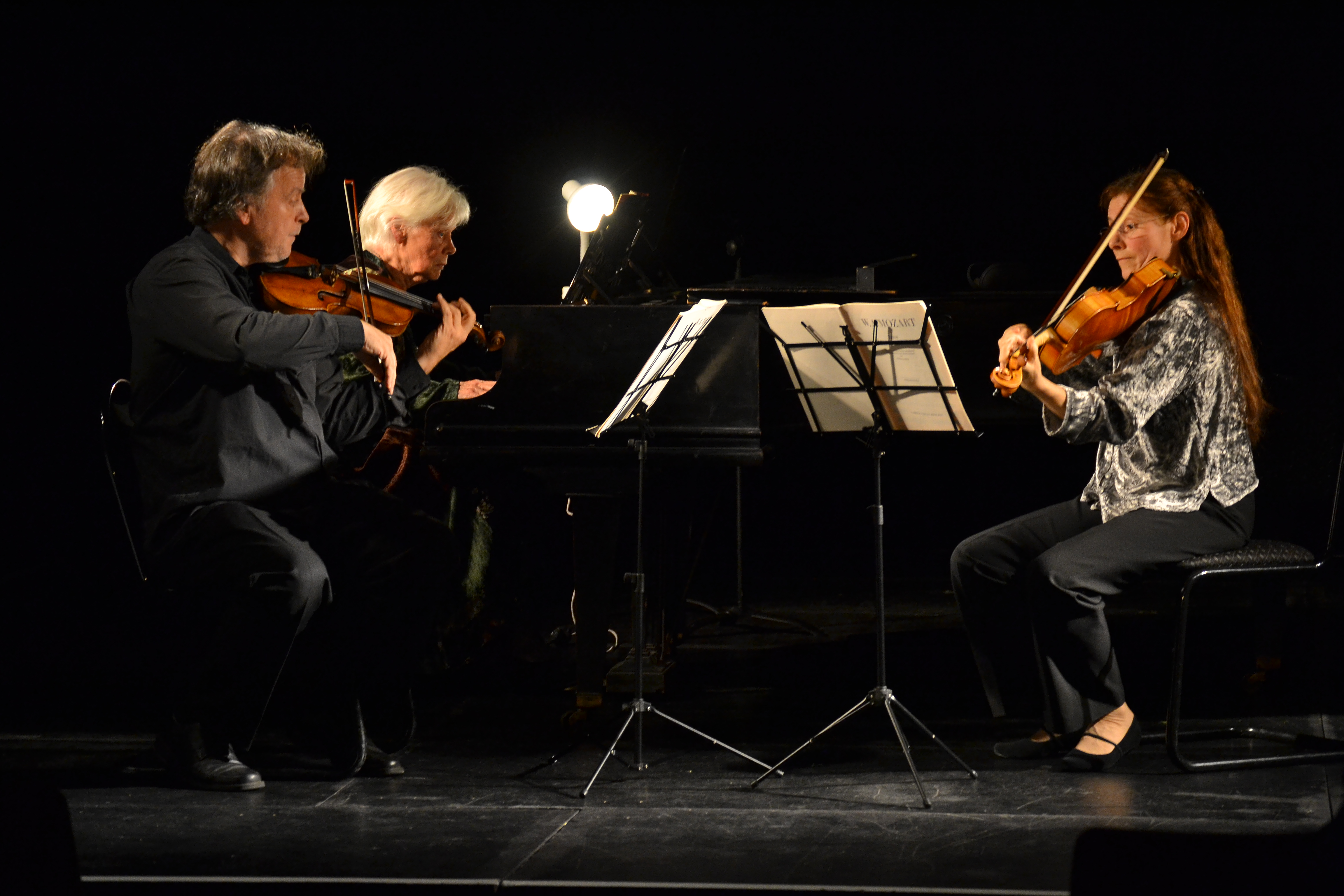 Das Tauthaus-Trio: Hanna Dippner (Piano), Emilia Markowski (Viola), Stefan Markowski (Violine)
