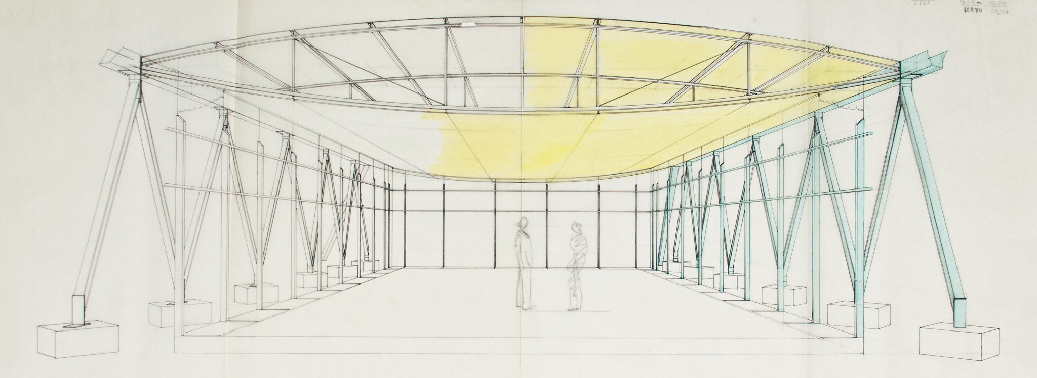 Entwurfszeichnung für den Tecta-Pavillon, 1985